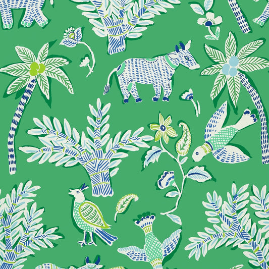 Goa Wallpaper - Green - Thibaut - T88721 - Premier Wallcovering
