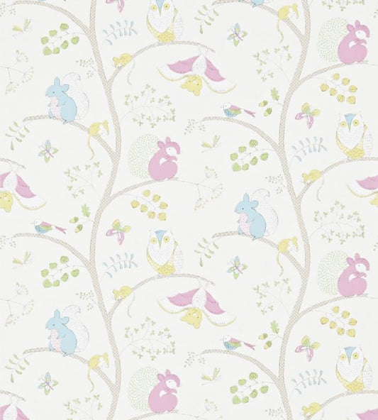 Going Batty Wallpaper - Pink/Blue - DLIT214017 - Sanderson - Premier Wallcovering
