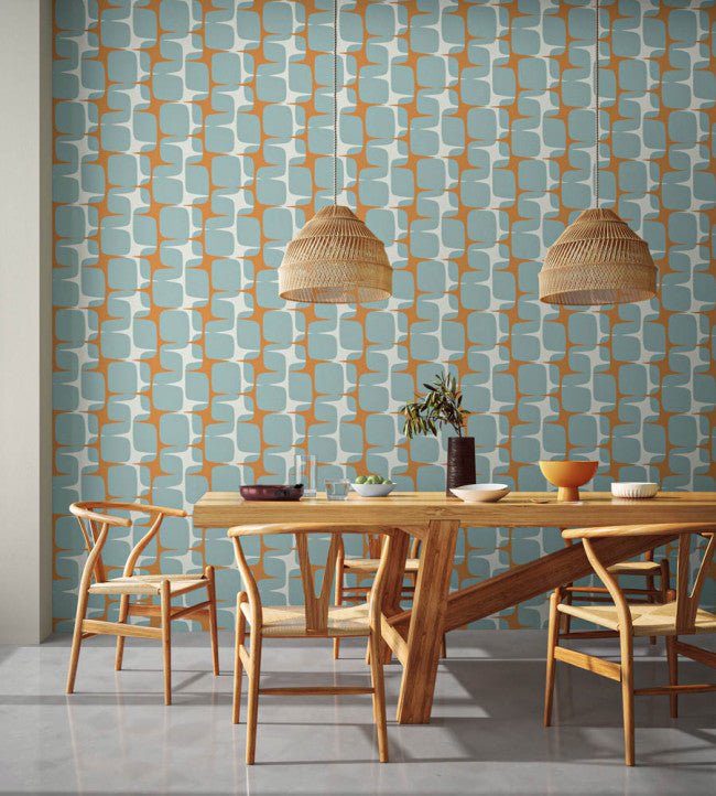 Going Lohko Wallpaper - Sky / Auburn - NBIW113035 - Scion - Premier Wallcovering
