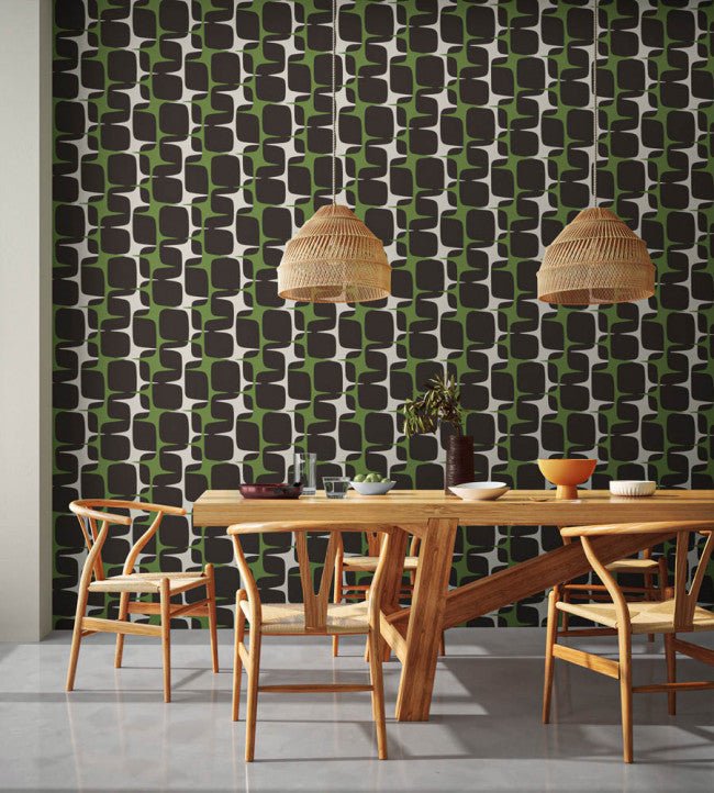 Going Lohko Wallpaper - Juniper / Liquorice - NBIW113036 - Scion - Premier Wallcovering