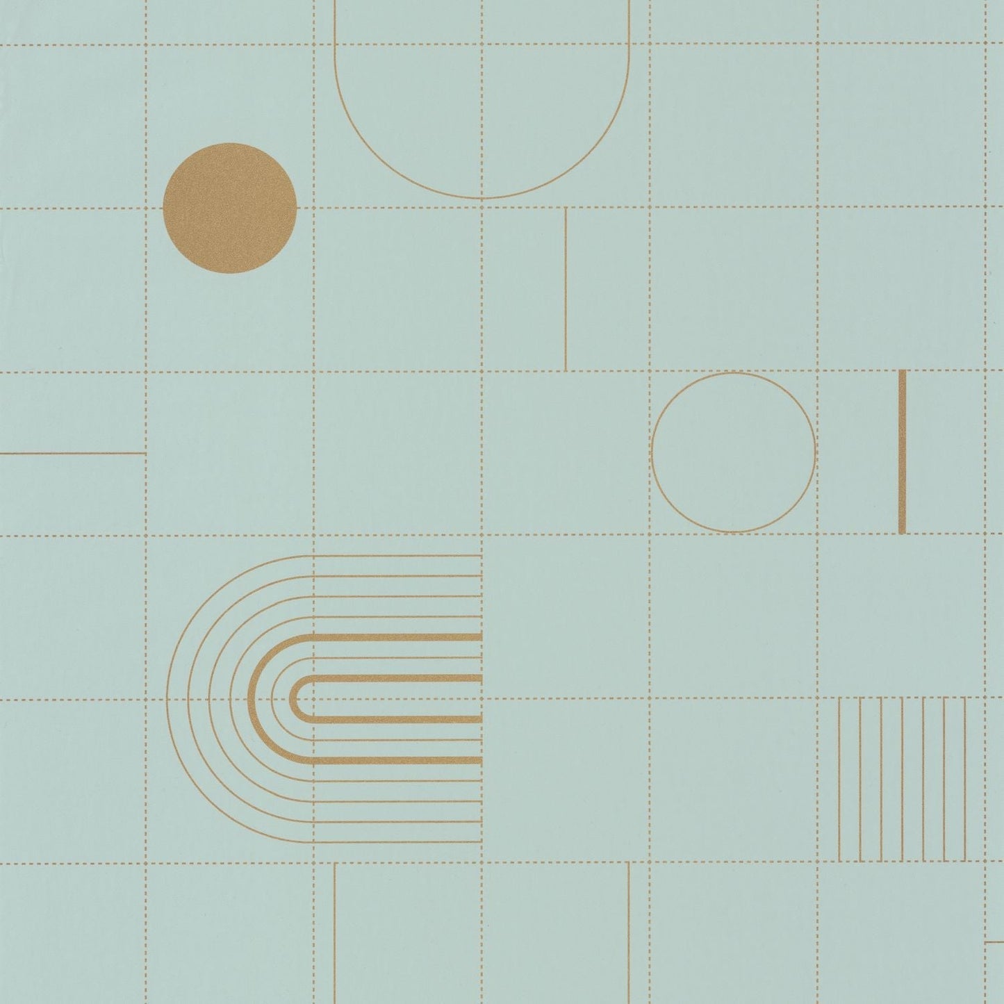 Golden Curves Wallpaper - Smoke Blue - Caselio - 102706027 - Premier Wallcovering