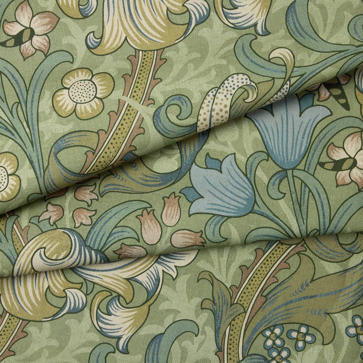 Golden Lily Cotton Linen Fabric - Apple - House of Hackney - 1 - FA - GOL - CL - APP - XXX - XXX - Premier Wallcovering