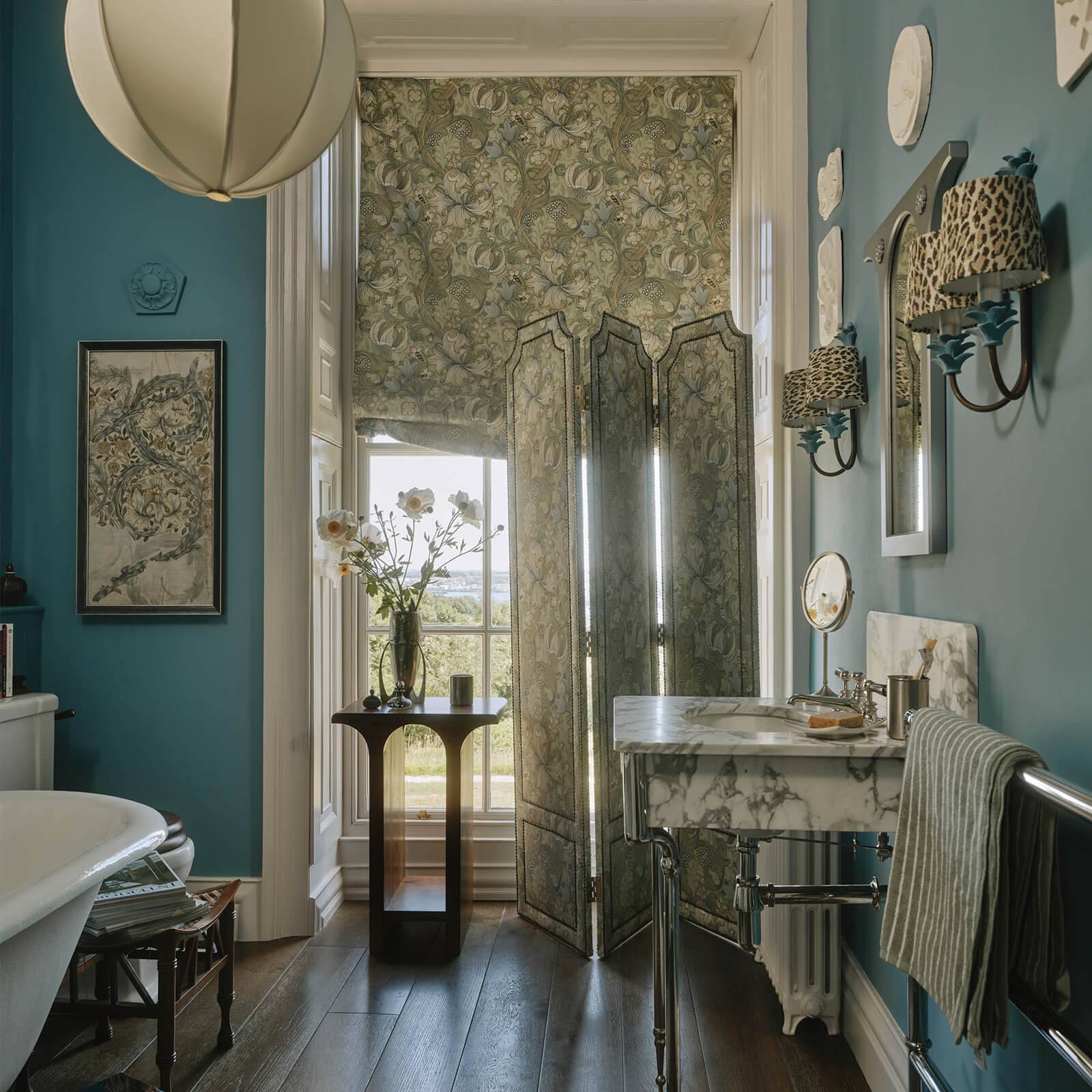 Golden Lily Cotton Linen Fabric - Apple - House of Hackney - 1 - FA - GOL - CL - APP - XXX - XXX - Premier Wallcovering