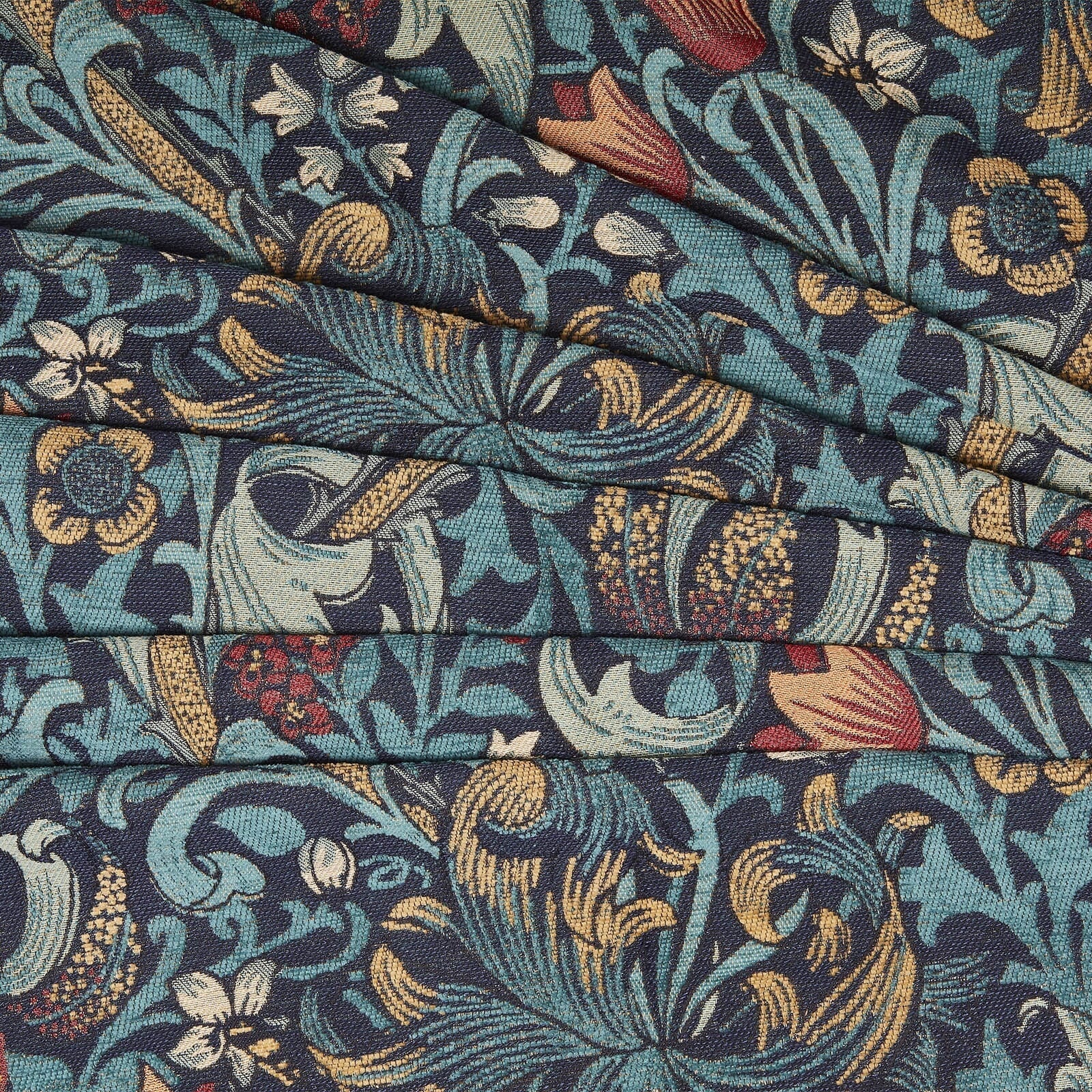 Golden Lily Jacquard Fabric -  Midnight - House of Hackney - 1-FA-GOL-JQ-MID-XXX-XXX - Premier Wallcovering