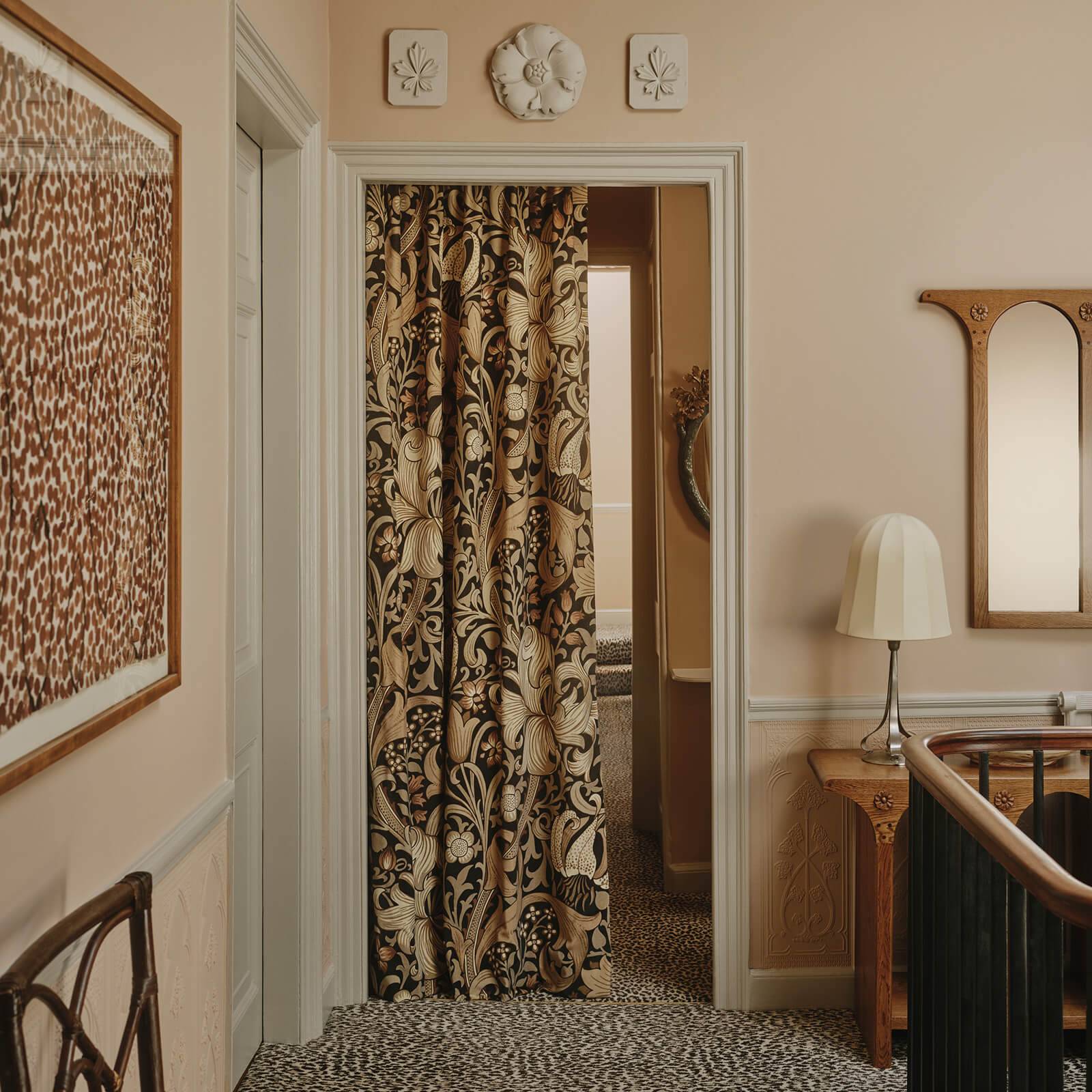 Golden Lily Magna Velvet Fabric - Black - House of Hackney - 1 - FA - GLM - VE - BLK - XXX - XXX - Premier Wallcovering