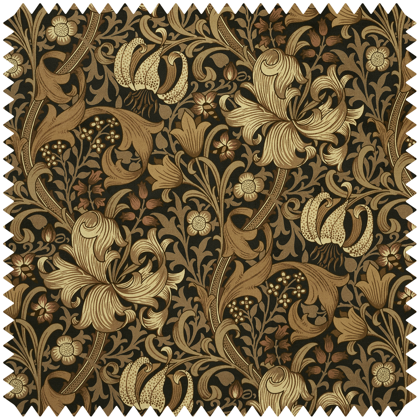 Golden Lily Velvet Fabric - Black - House of Hackney - 1 - FA - GOL - VE - NOI - XXX - XXX - Premier Wallcovering