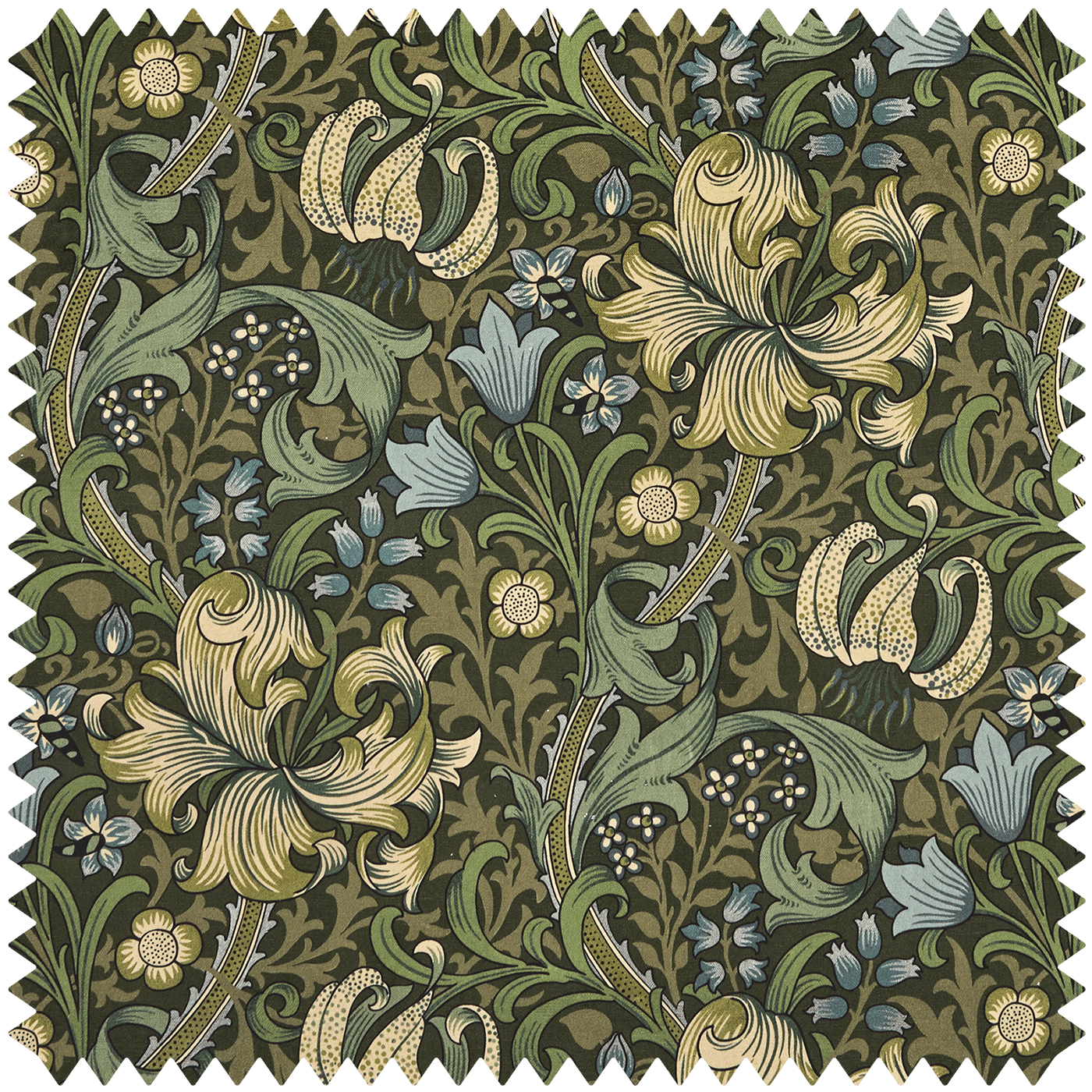Golden Lily Velvet Fabric - Verde - House of Hackney - 1 - FA - GOL - VE - VER - XXX - XXX - Premier Wallcovering