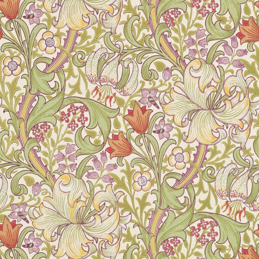 Golden Lily Wallpaper - Olive/Russet - Morris & Co - 216834 - Premier Wallcovering