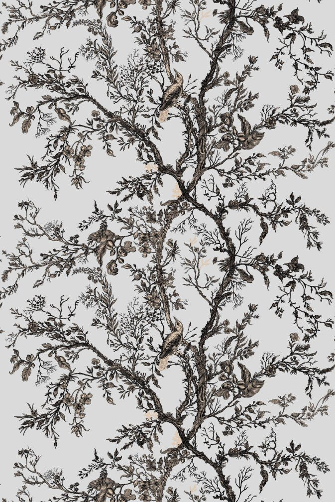 Golden Oriole Superwide Wallpaper - Carrara White - Timorous Beasties - SWP/GOR/01 - Premier Wallcovering