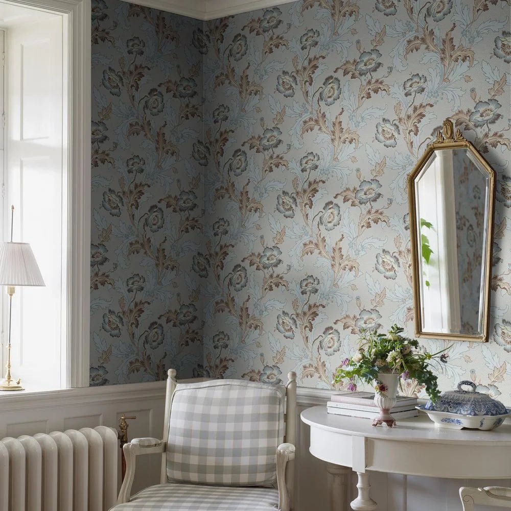 Göteborg Wallpaper - Blue - Boråstapeter - 8070 - Premier Wallcovering