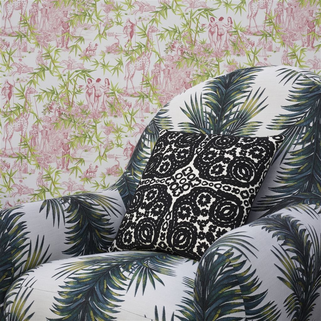 Goya Fabric - Vert Buis - Christian Lacroix - FCL7010/01 - Premier Wallcovering