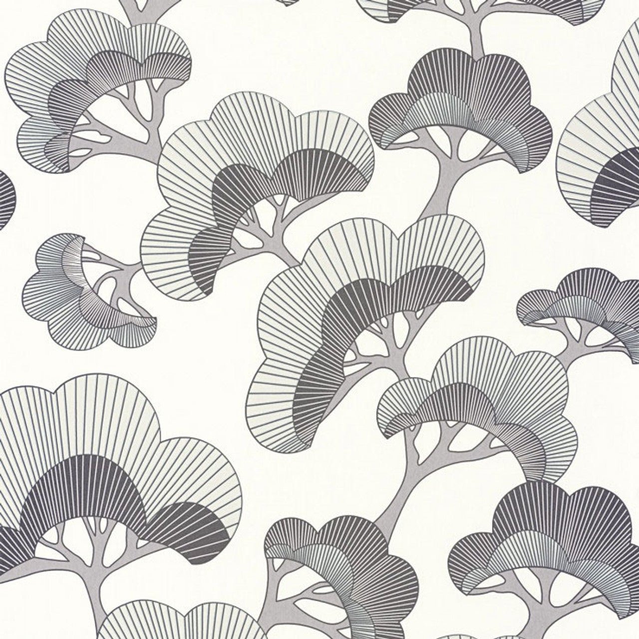 Goyo Matsu Kyoto Wallpaper - Noir Fusain - Casadeco - 88719211 - Premier Wallcovering