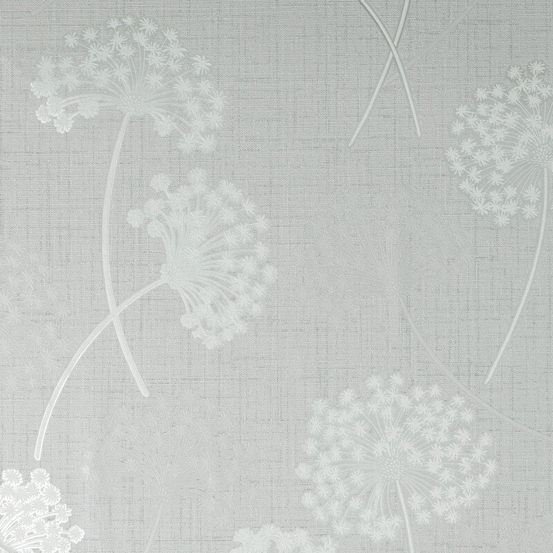 Grace Allium Flower Wallpaper - Grey/Silver - Fine Décor - FD43284 - Premier Wallcovering