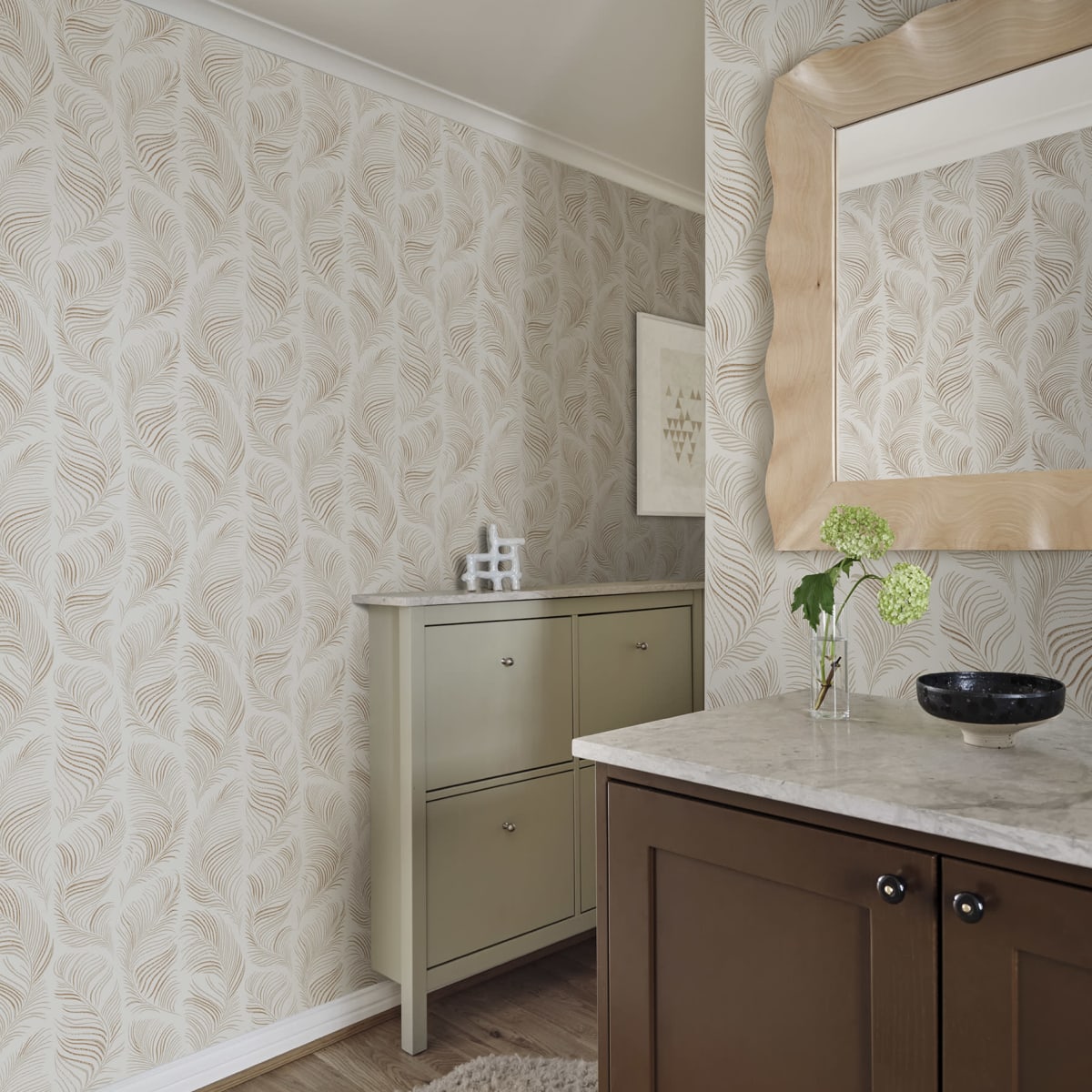 Grace Wallpaper - Beige - Sandberg - S10337 - Premier Wallcovering