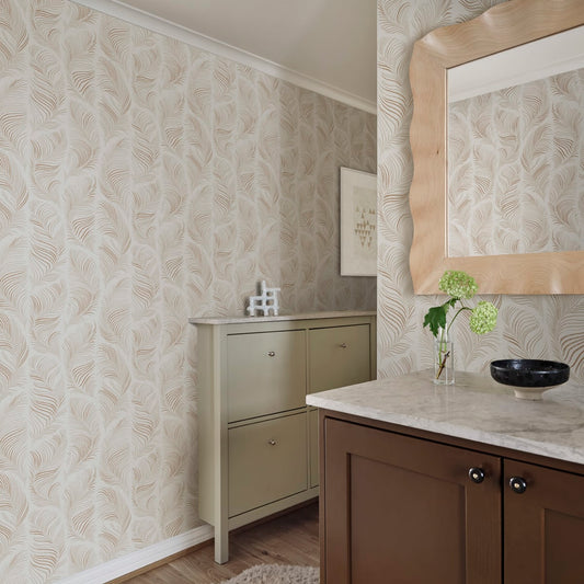 Grace Wallpaper - Beige - Sandberg - S10337 - Premier Wallcovering