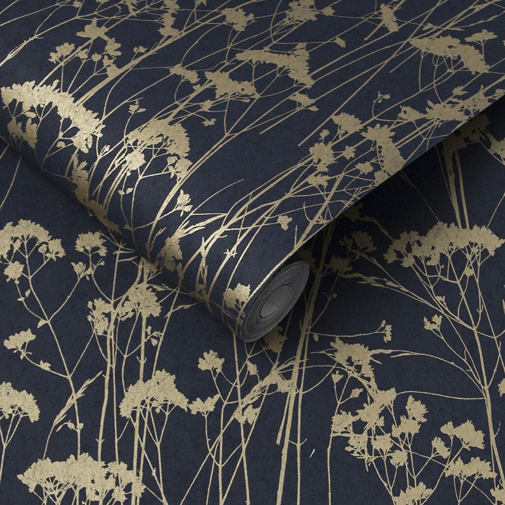 Grace Wallpaper - Midnight - Graham & Brown - 105460 - Premier Wallcovering