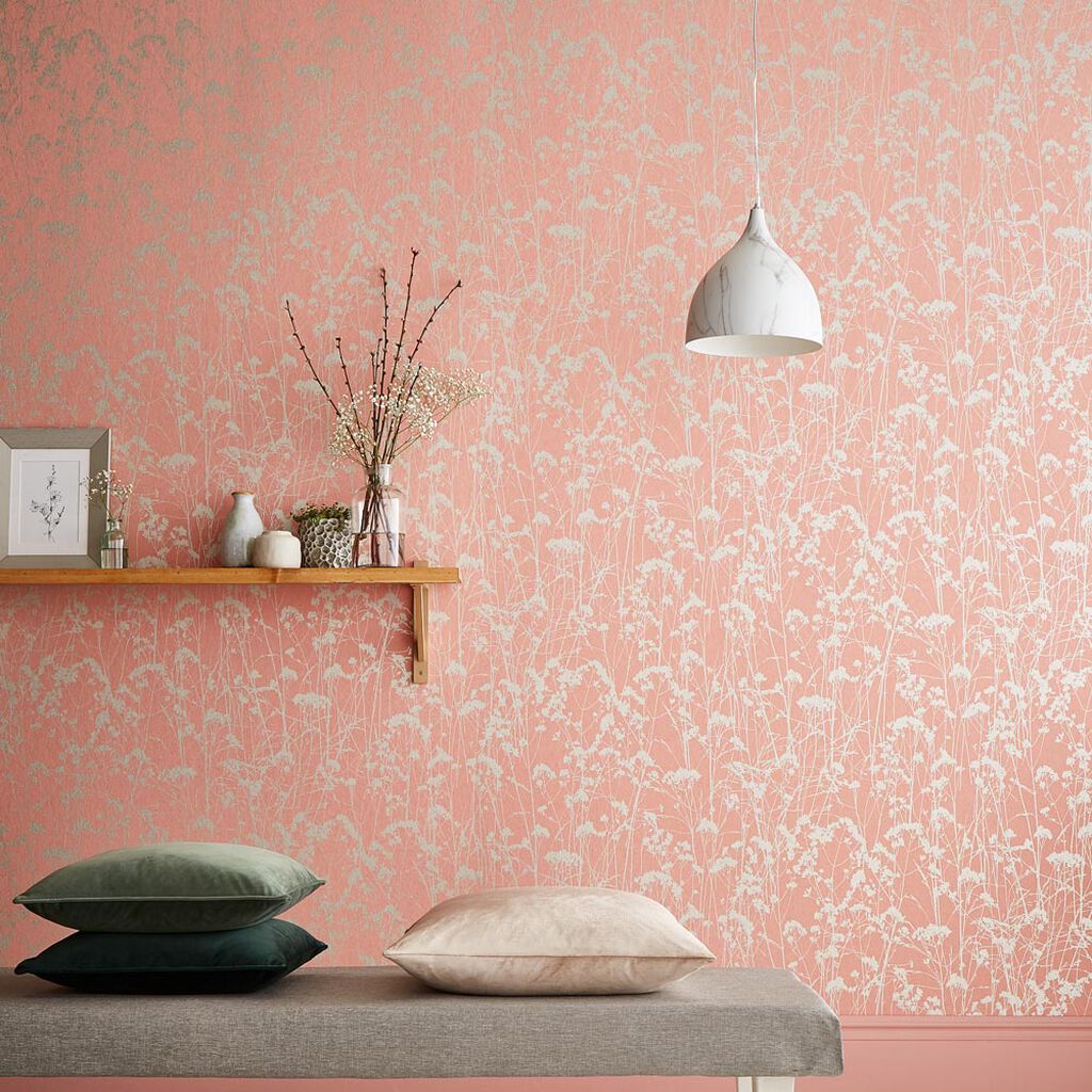 Grace Wallpaper - Coral - Graham & Brown - 105456 - Premier Wallcovering