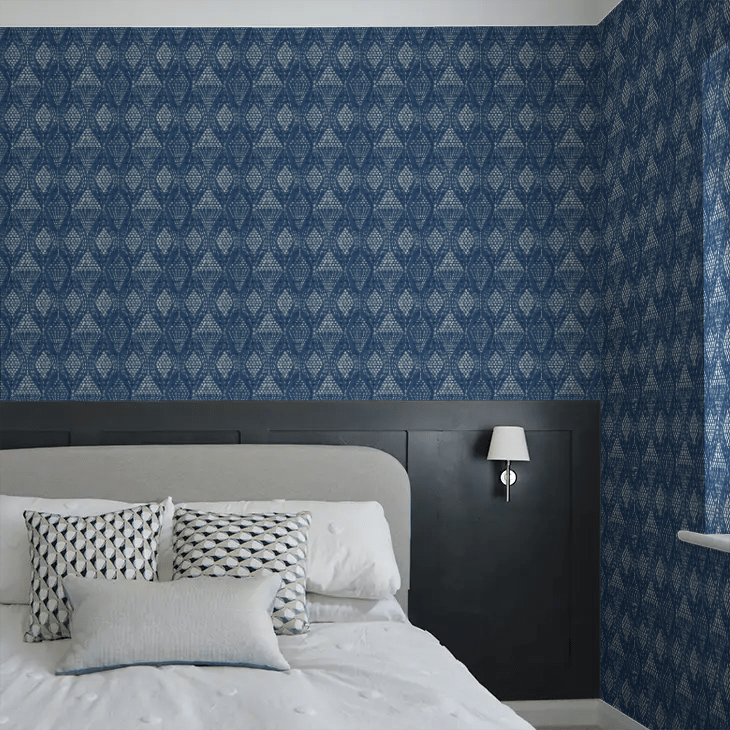Grady Wallpaper - Navy - A Street Prints - FD26320 - Premier Wallcovering