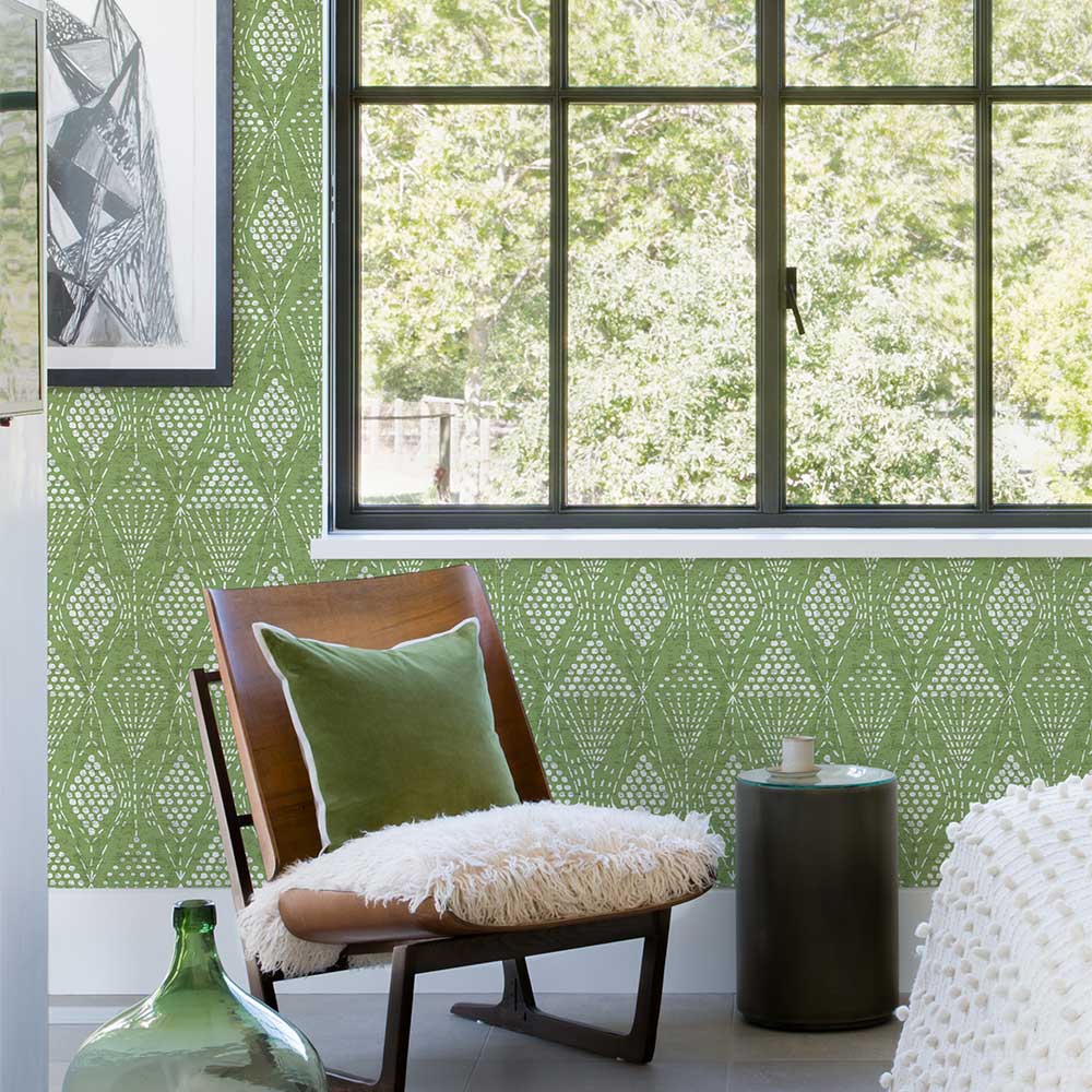 Grady Wallpaper - Lime Green - A Street Prints - FD26319 - Premier Wallcovering