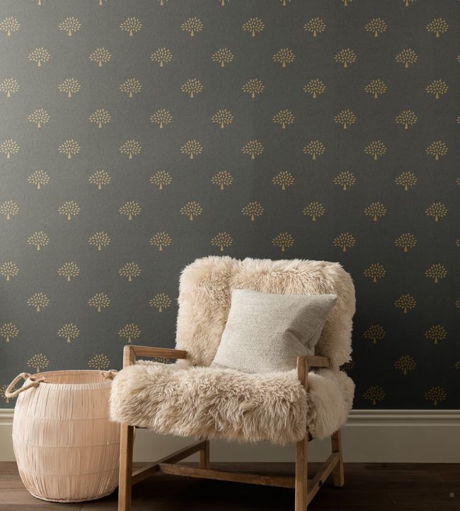 Grand Mulberry Tree Wallpaper - Charcoal - Mulberry Home - FG088/A101 - Premier Wallcovering
