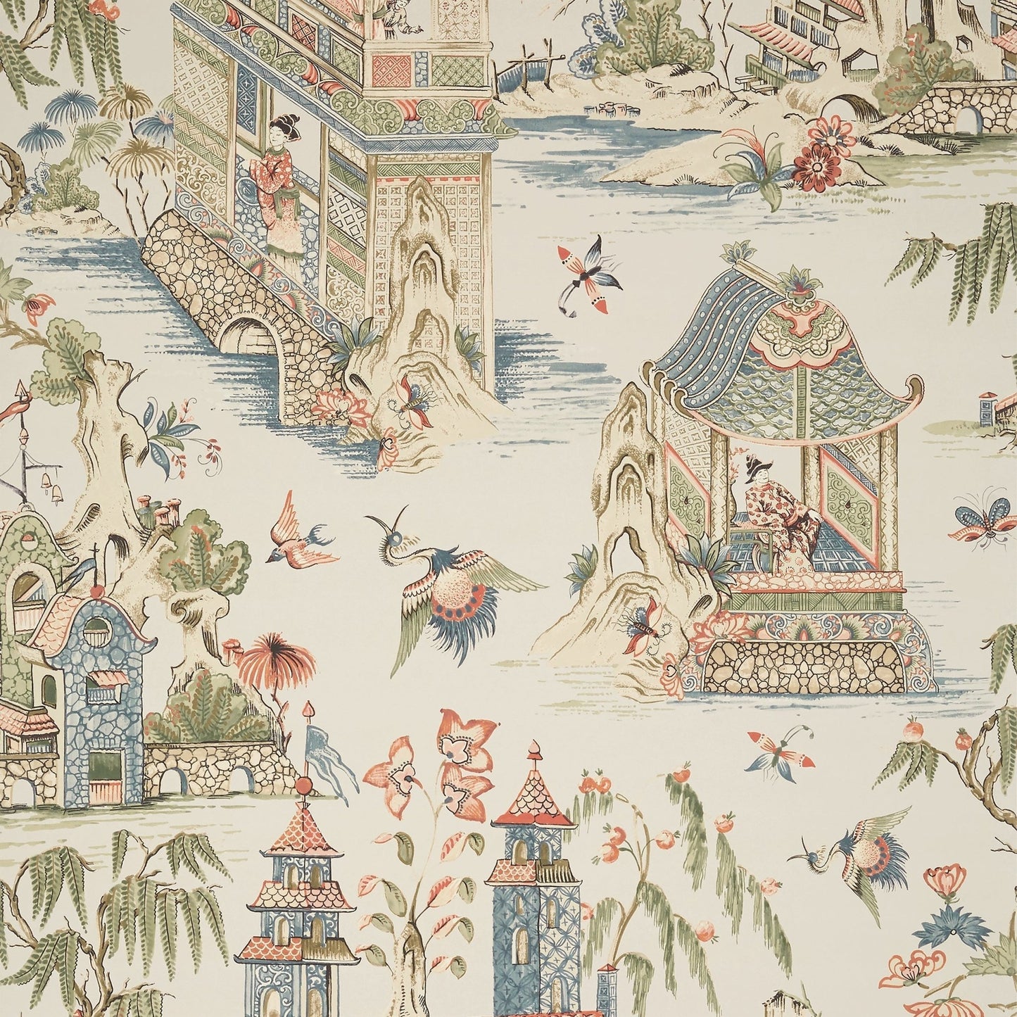 Grand Palace Wallpaper - Taupe - Thibaut - T13618 - Premier Wallcovering
