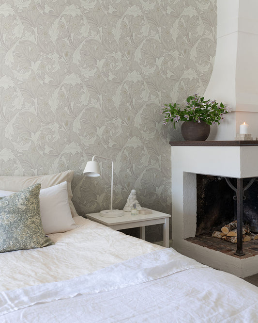Granville Wallpaper - White / Beige - Midbec - 82011 - Premier Wallcovering