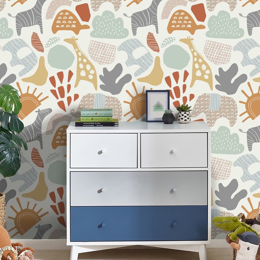 Graphic Jungle Wallpaper - Multi - Next - 122401 - Premier Wallcovering