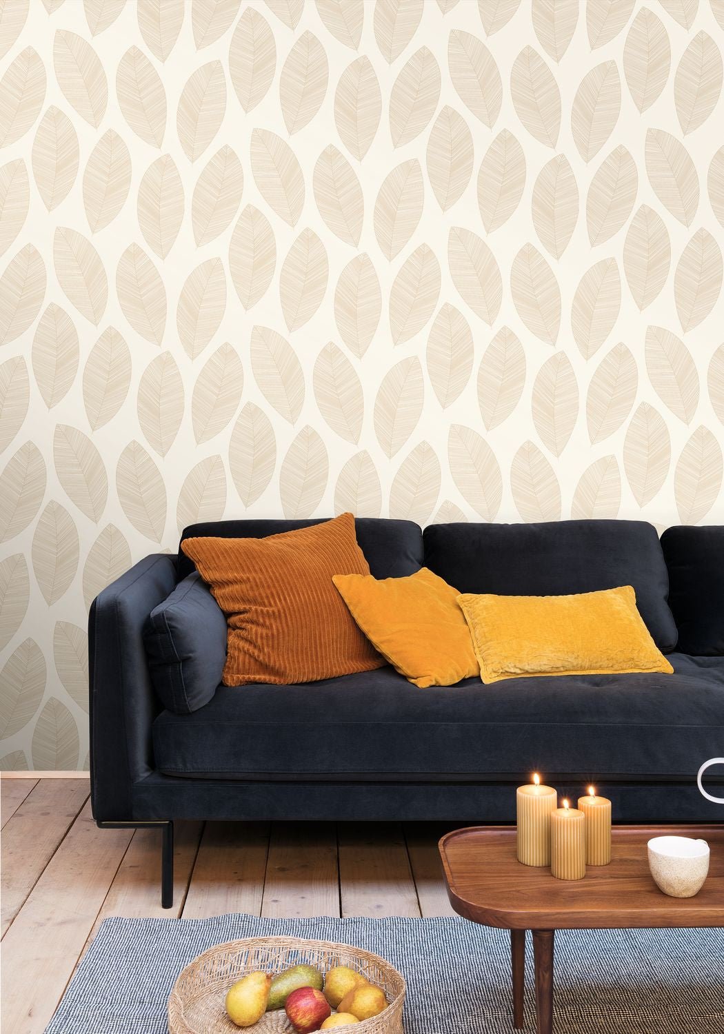 Graphic Leaves Wallpaper - Blanc  - Caselio - 104310213 - Premier Wallcovering