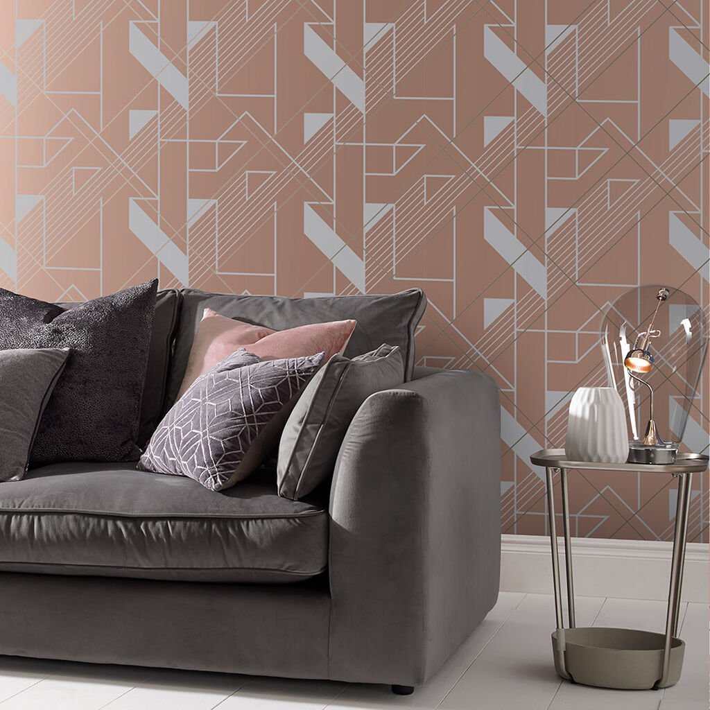 Graphic Wallpaper - Blush - Graham & Brown - 105244 - Premier Wallcovering