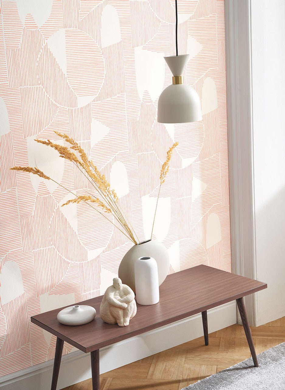 Graphique Gallery Wallpaper - Taupe And Beige - Casadeco - 86121105 - Premier Wallcovering