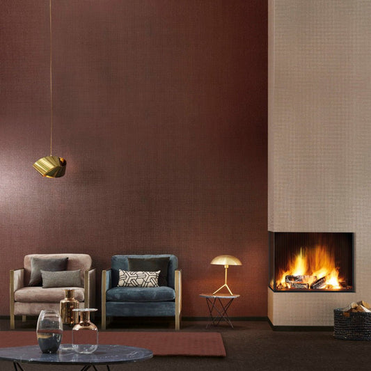 Graphite Embossed Eco Paper Wallpaper - Brown - Omexco - GRA1207 - Premier Wallcovering