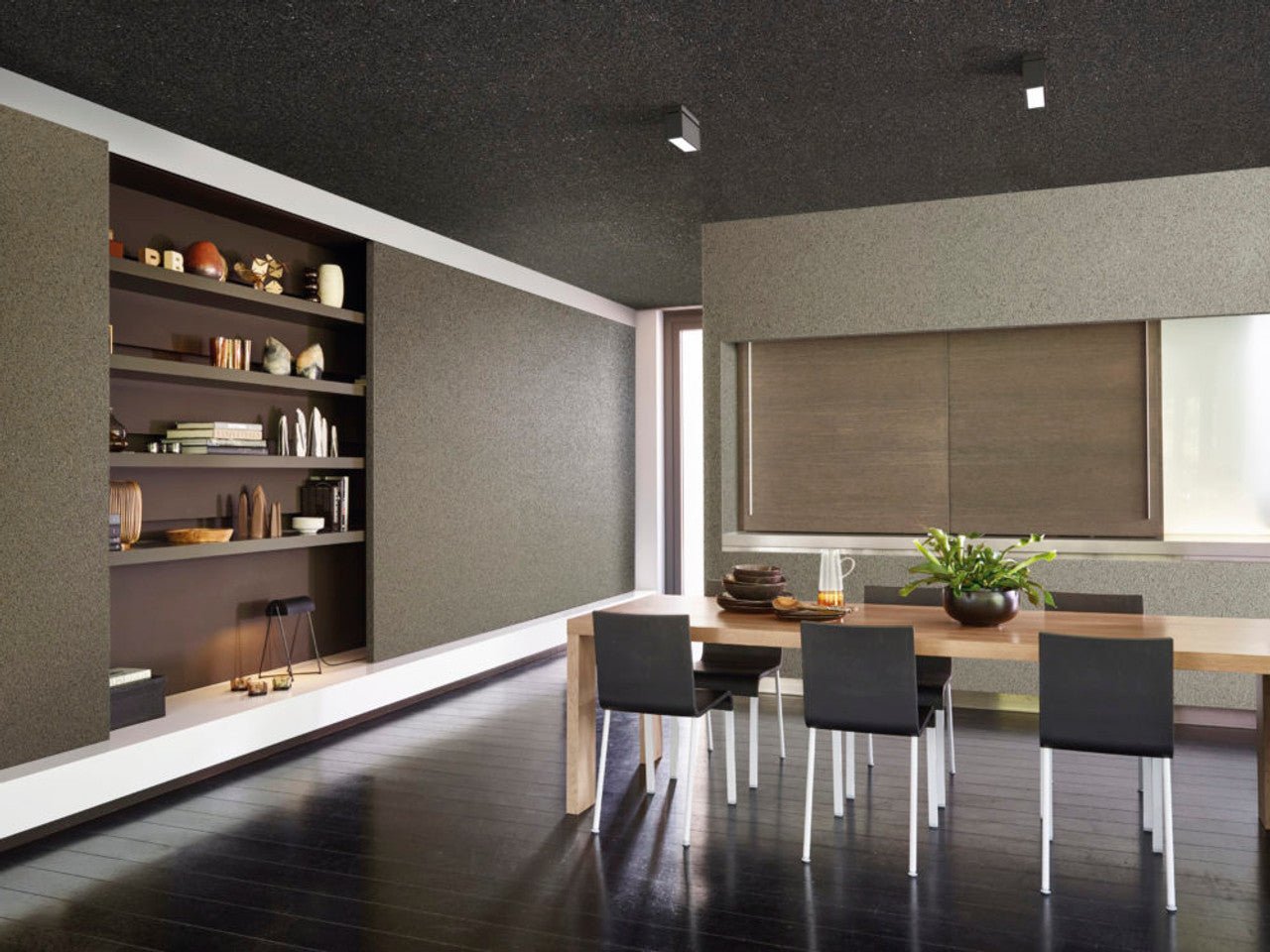 Graphite Mica Sparkles Wallpaper - Brown - Omexco - GRA0103 - Premier Wallcovering