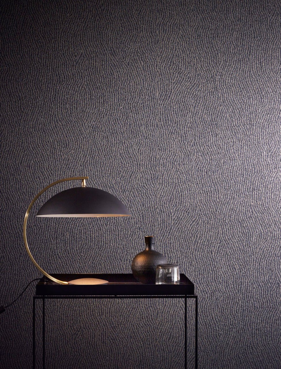 Graphite Printed Mica Wallpaper - Grey - Omexco - GRA7014 - Premier Wallcovering