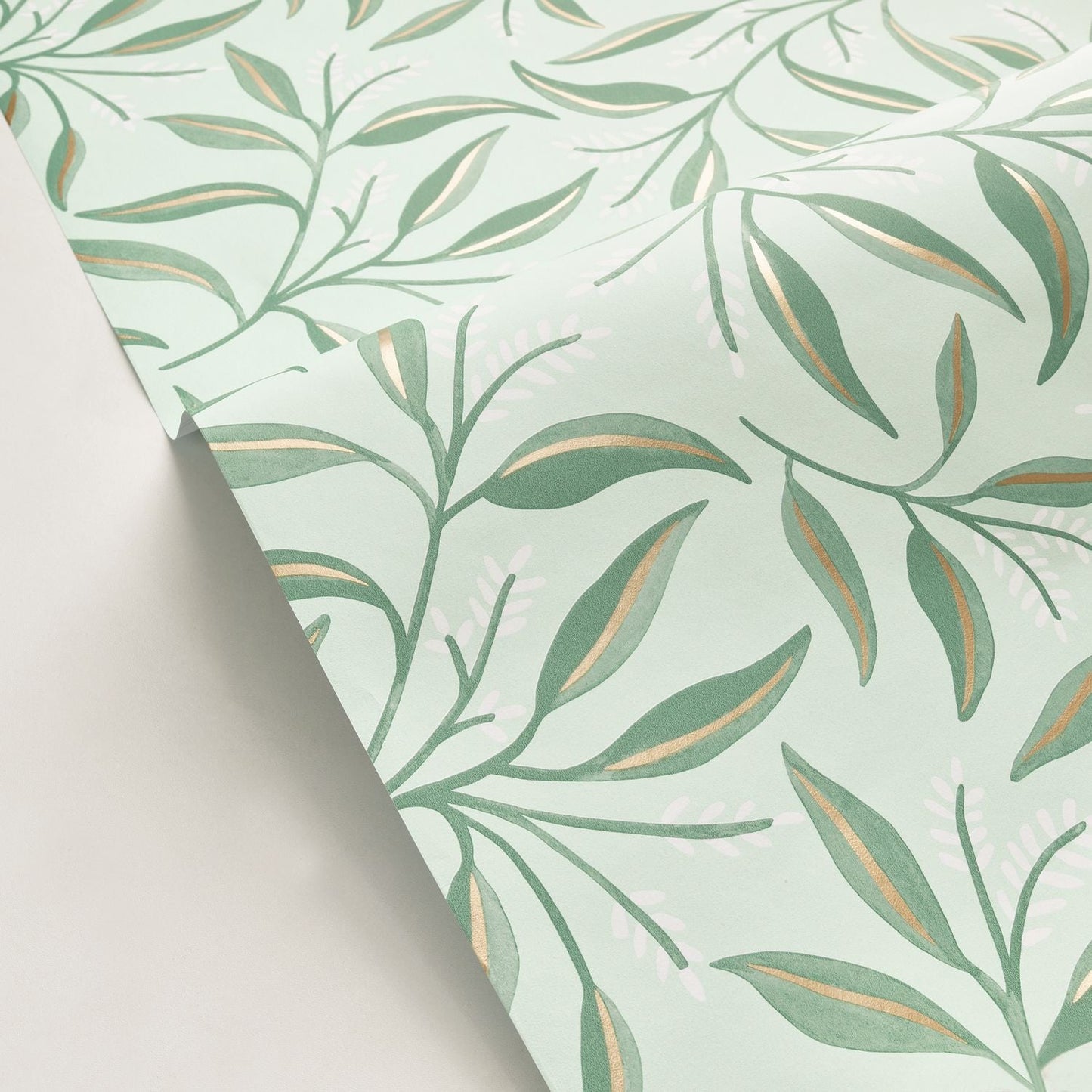 Grasse Wallpaper - Vert D'eau - Caselio - 103887165 - Premier Wallcovering