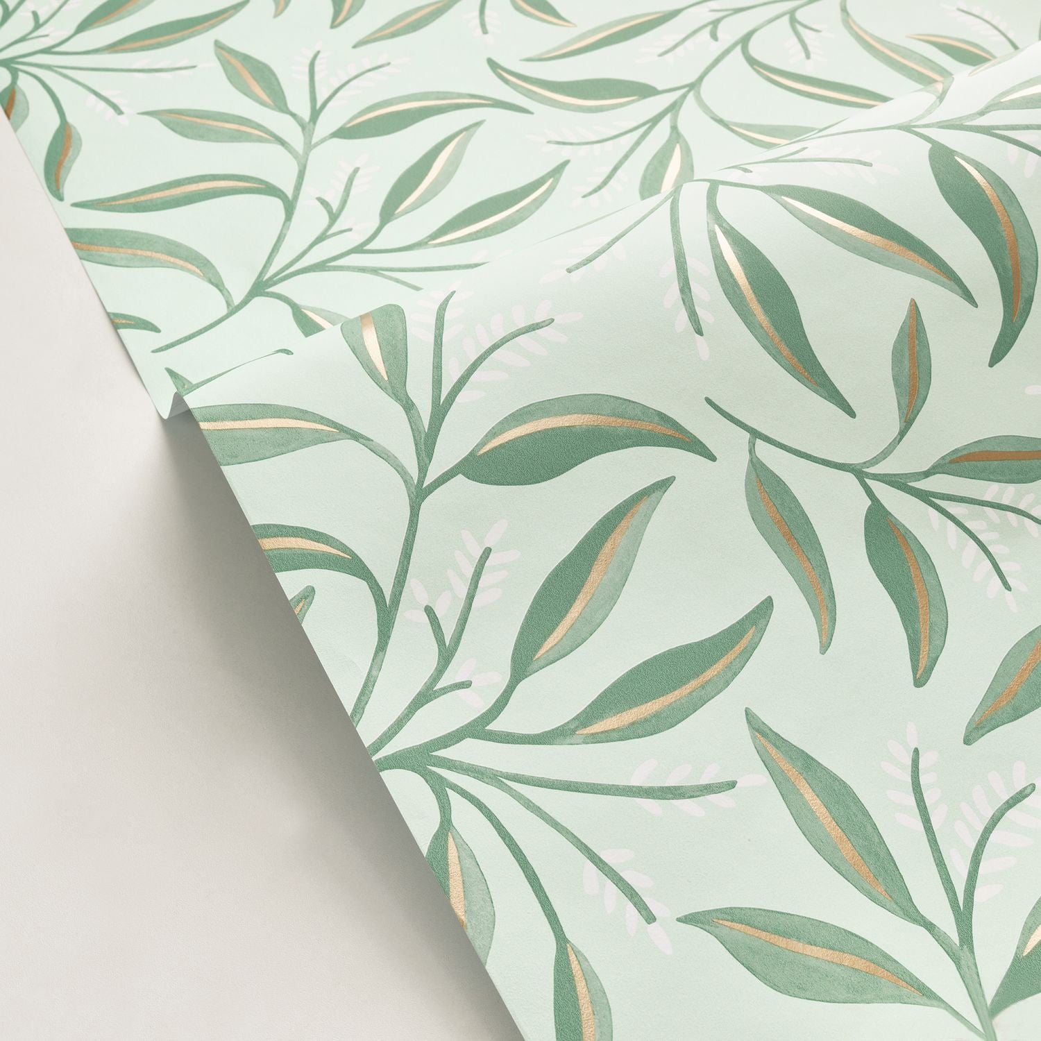 Grasse Wallpaper - Vert D'eau - Caselio - 103887165 - Premier Wallcovering
