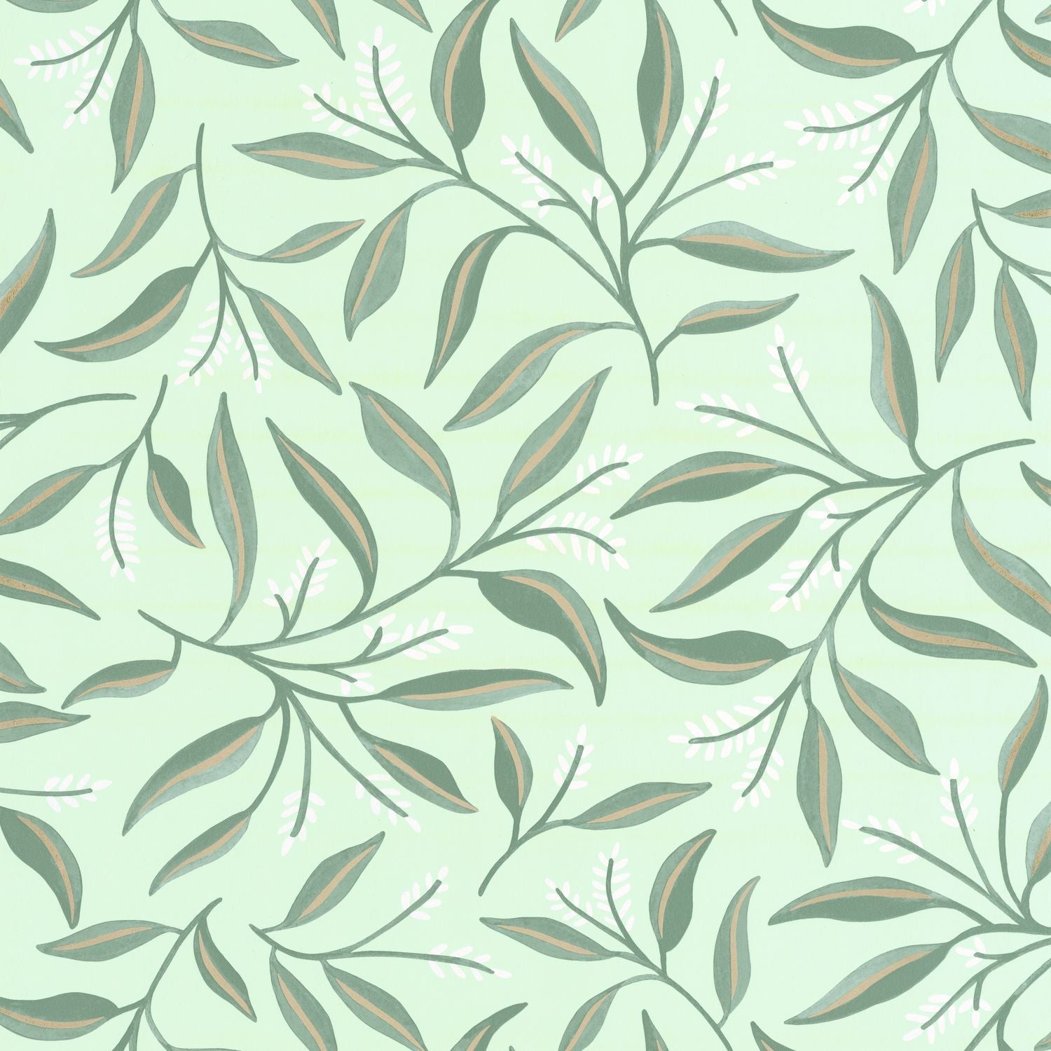 Grasse Wallpaper - Vert D'eau - Caselio - 103887165 - Premier Wallcovering