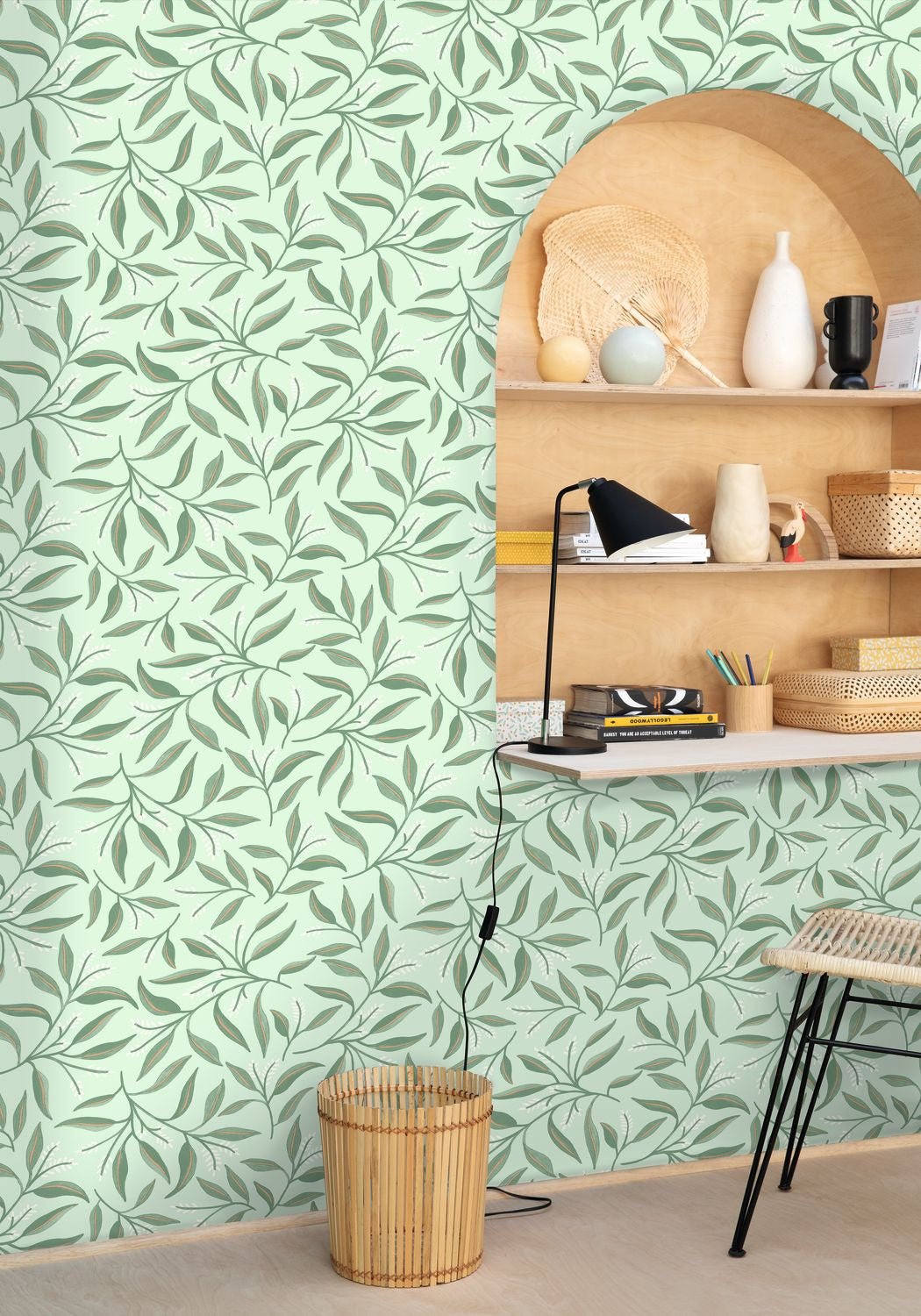 Grasse Wallpaper - Vert D'eau - Caselio - 103887165 - Premier Wallcovering