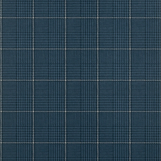 Grassmarket Check Wallpaper - Navy - Thibaut - T10201 - Premier Wallcovering