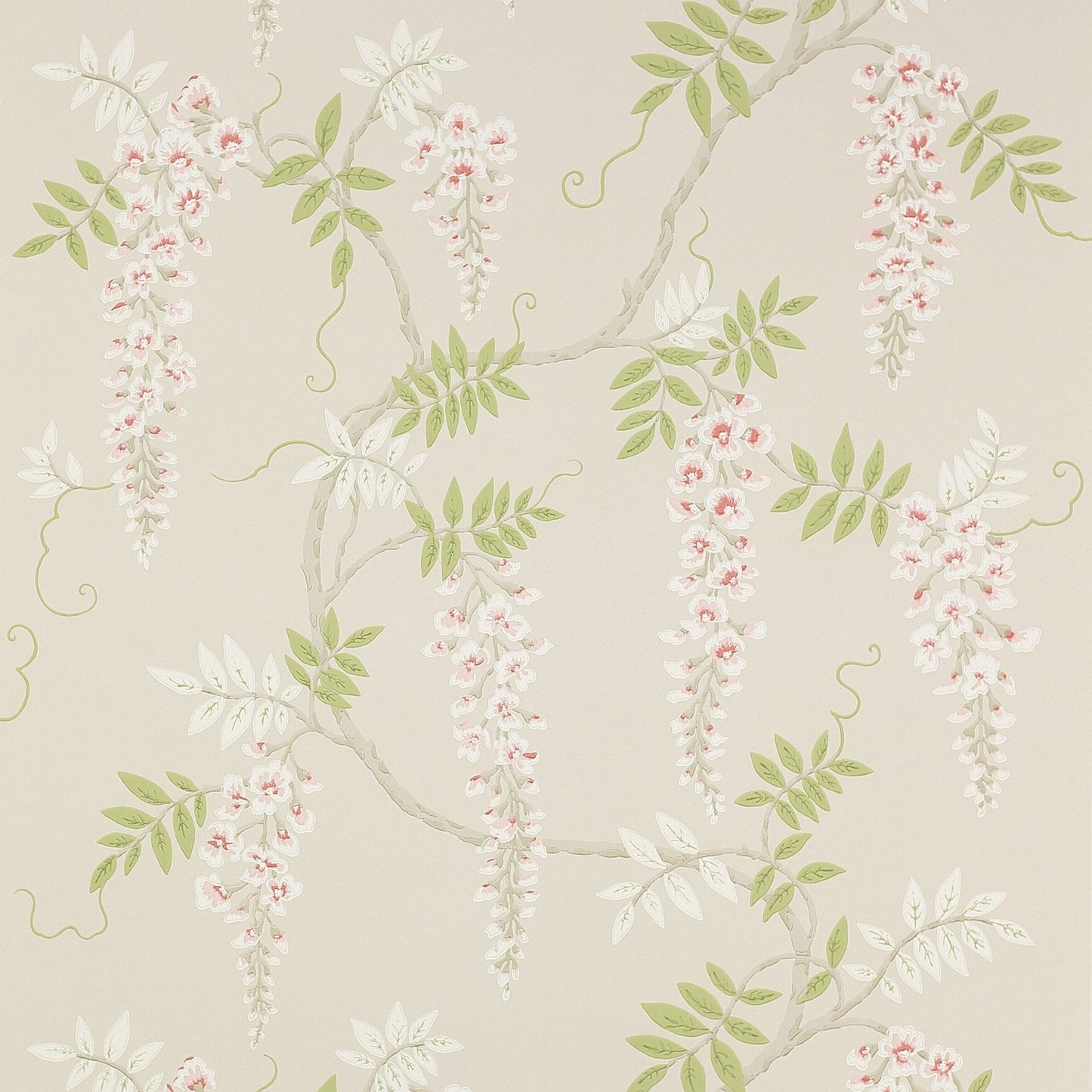 Grayshott Wallpaper - Pink/Green - Colefax & Fowler - W7005 - 04 - Premier Wallcovering