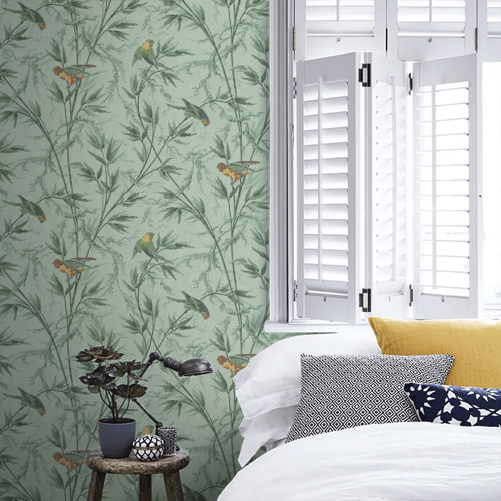 Great Ormond St Wallpaper - Aqua and Green - Little Greene - 0251GOVERDI - Premier Wallcovering