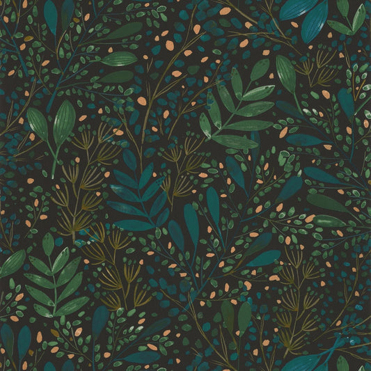 Green Life Joy Wallpaper - Vert Bleu - Caselio - 101697692 - Premier Wallcovering