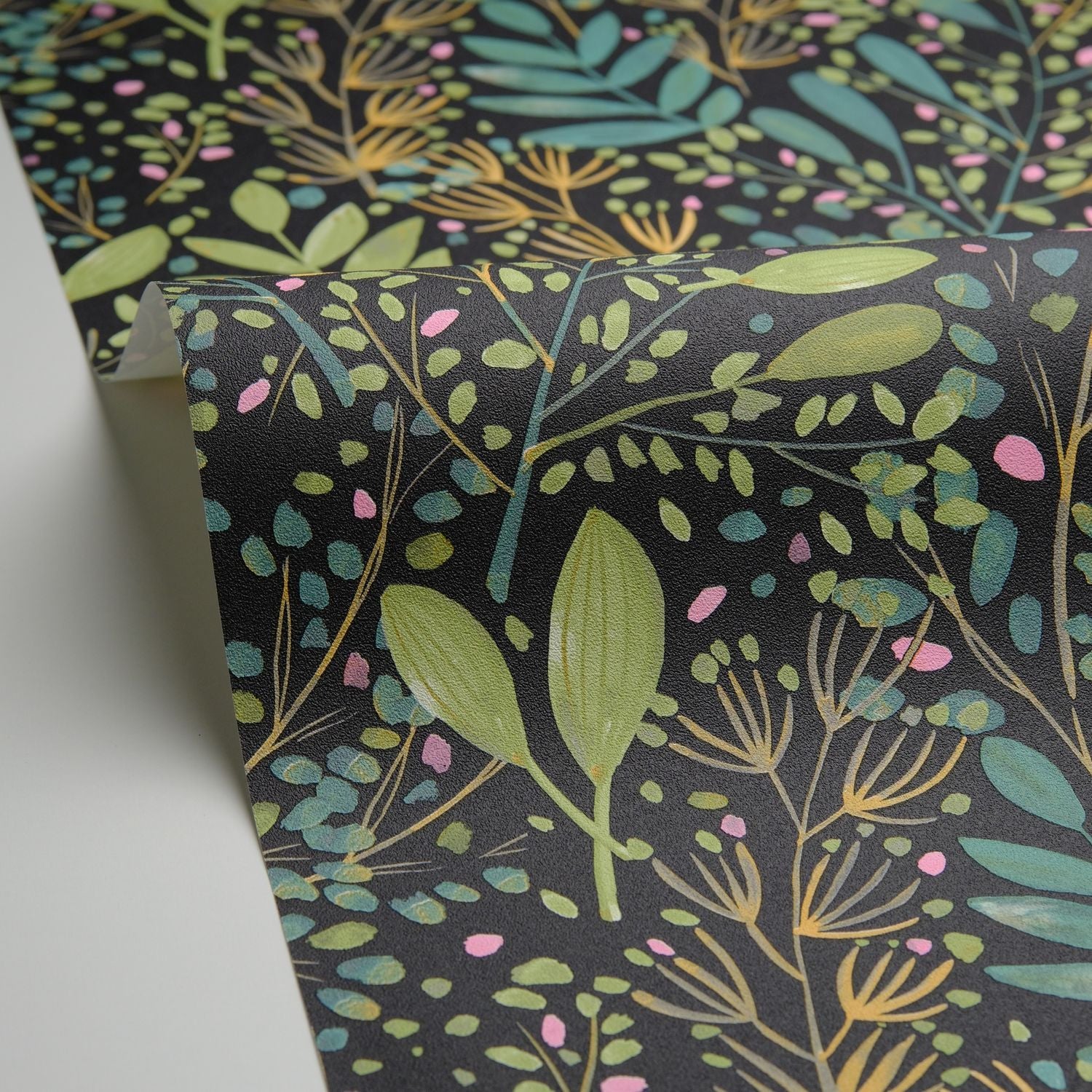 Green Life Joy Wallpaper - Vert Noir - Caselio - 101699791 - Premier Wallcovering