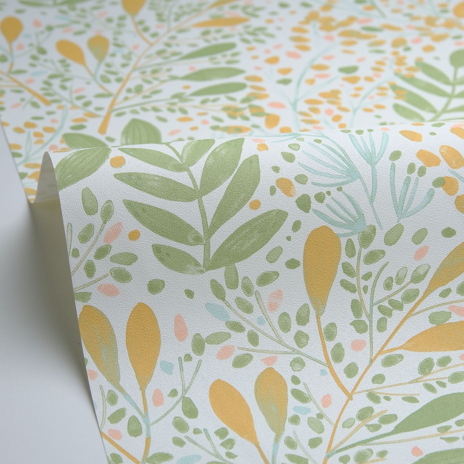 Green Life Joy Wallpaper - Orange - Caselio - 101690369 - Premier Wallcovering