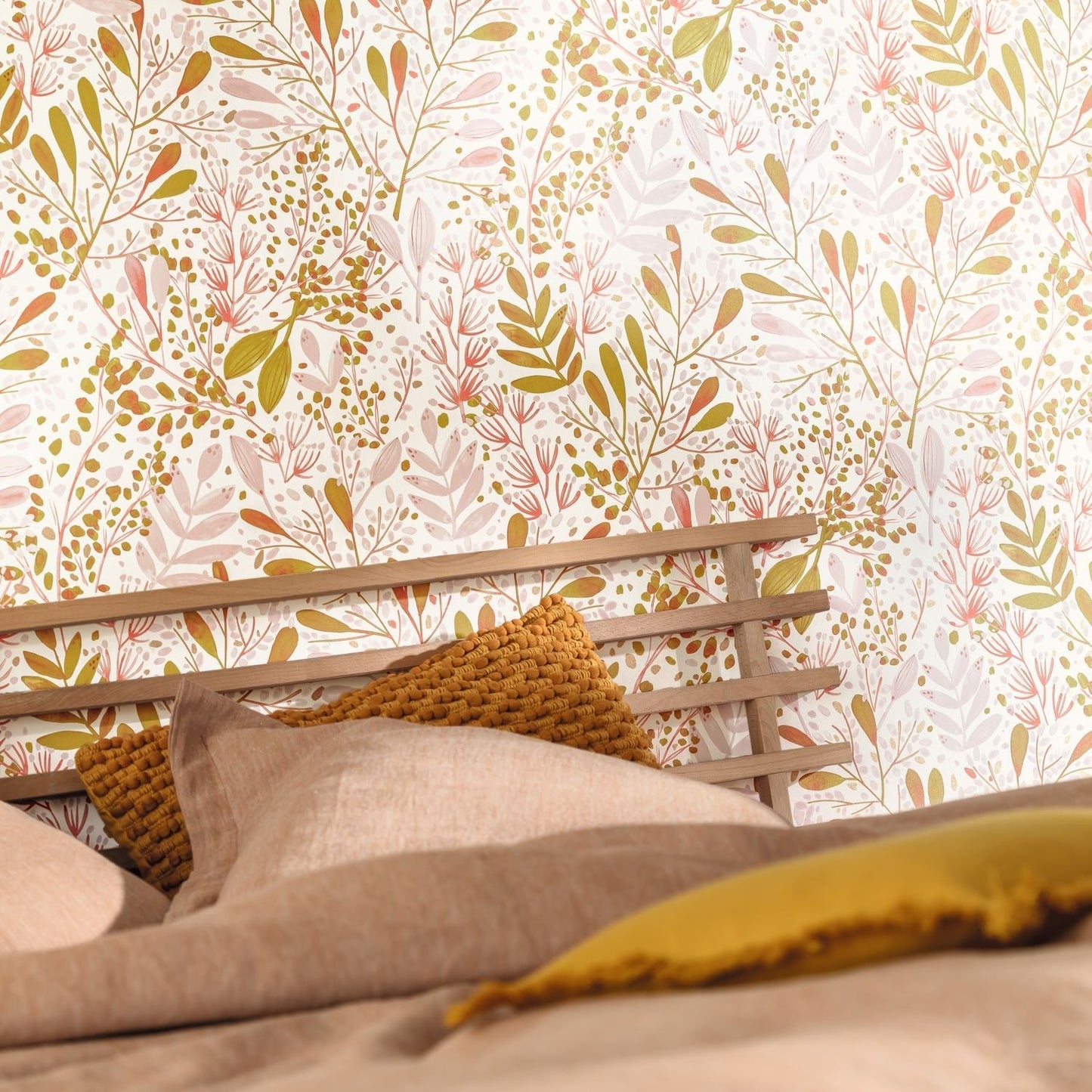 Green Life Joy Wallpaper - Rose  - Caselio - 101694002 - Premier Wallcovering