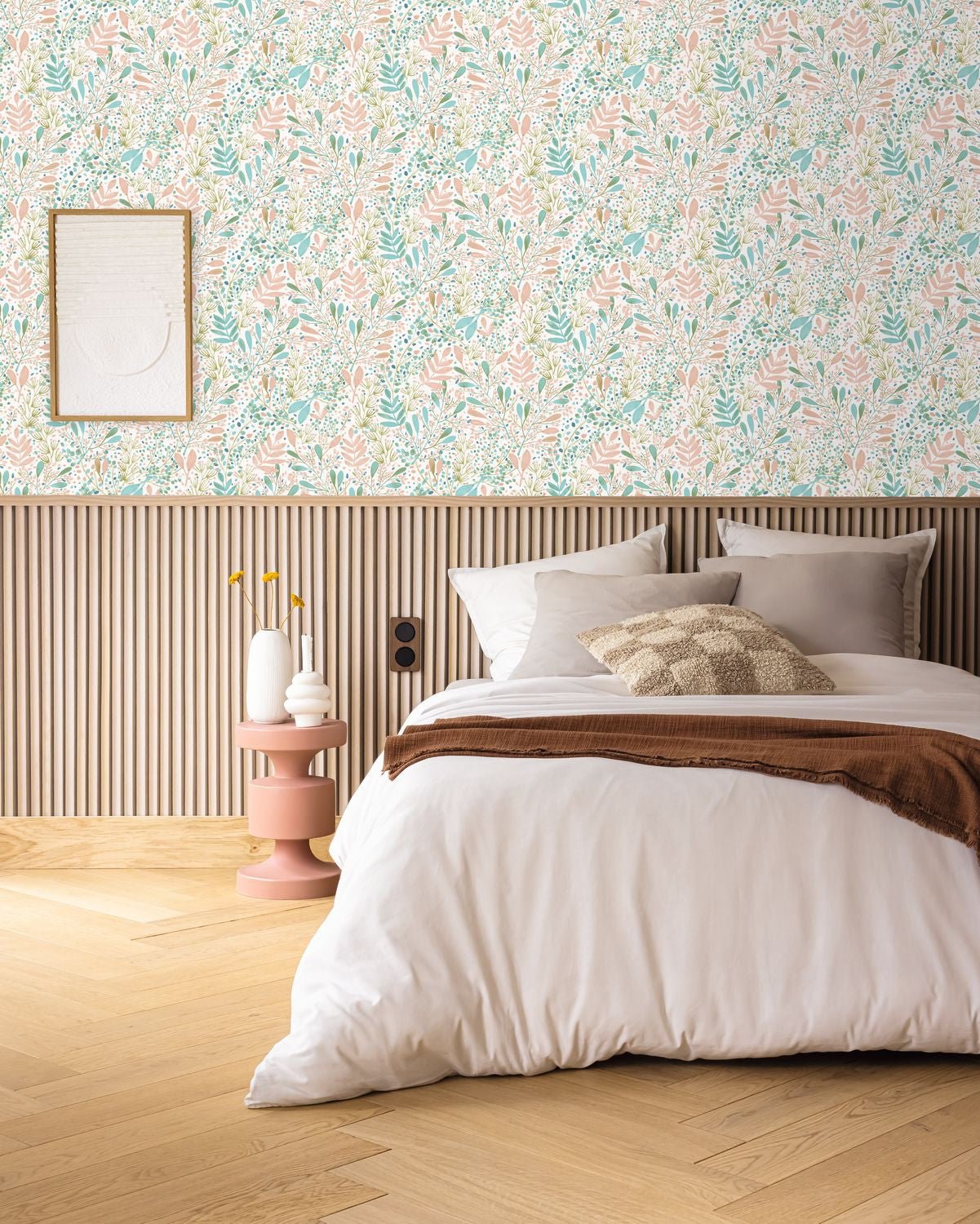 Green Life Joy Wallpaper - Vieux Rose - Caselio - 101690458 - Premier Wallcovering