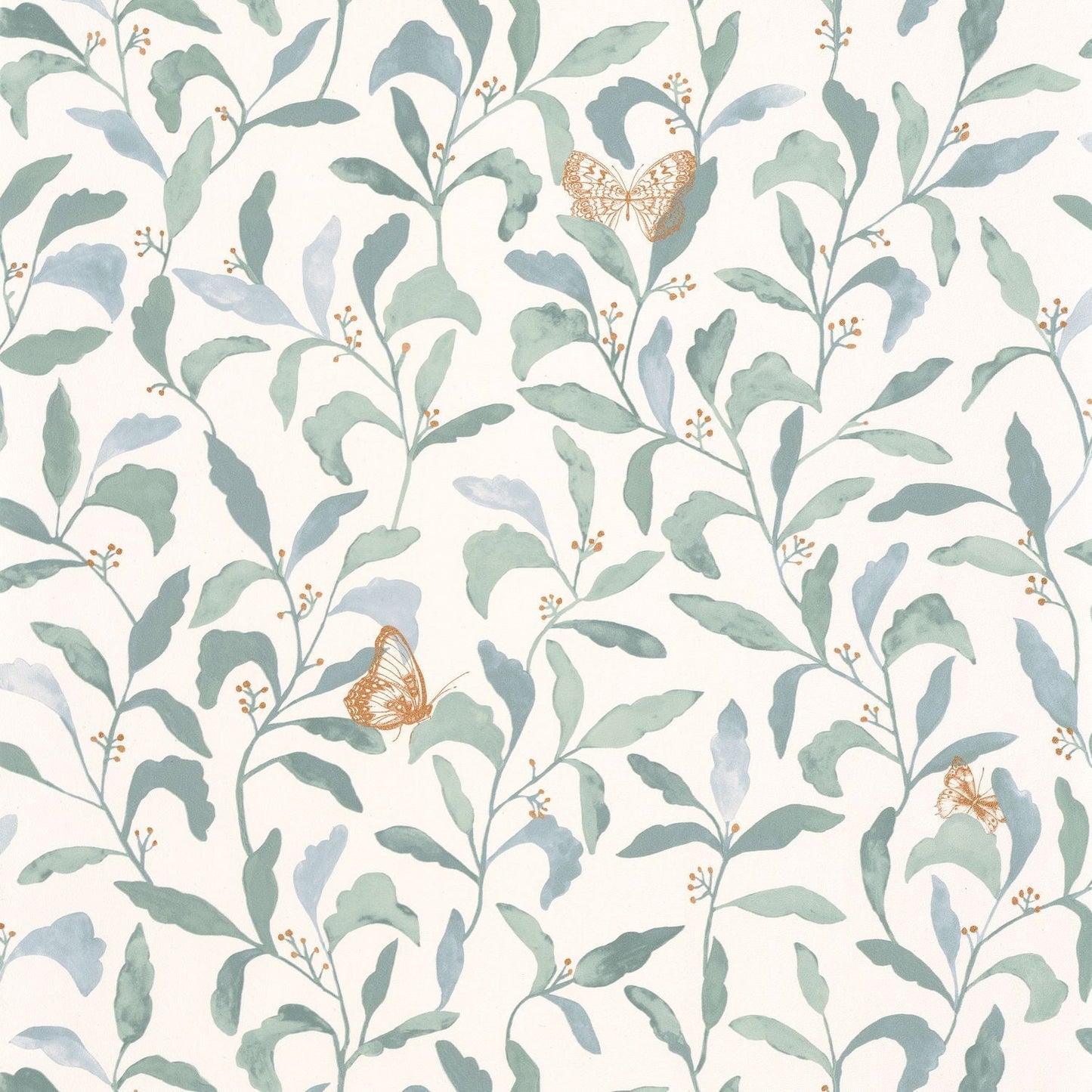 Green Life Sweet Wallpaper - Bleu Grise - Caselio - 101716023 - Premier Wallcovering