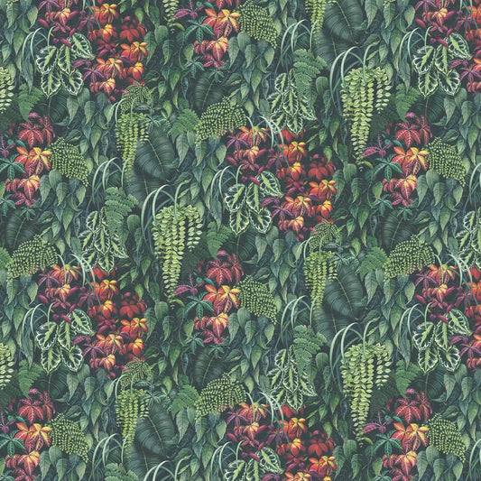 Green Wall Wallpaper - Emerald Green / Red - Osborne & Little - W7330-01 - Premier Wallcovering