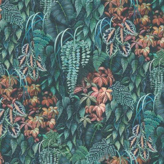 Green Wall Wallpaper - Peacock - Osborne & Little - W7687-01 - Premier Wallcovering