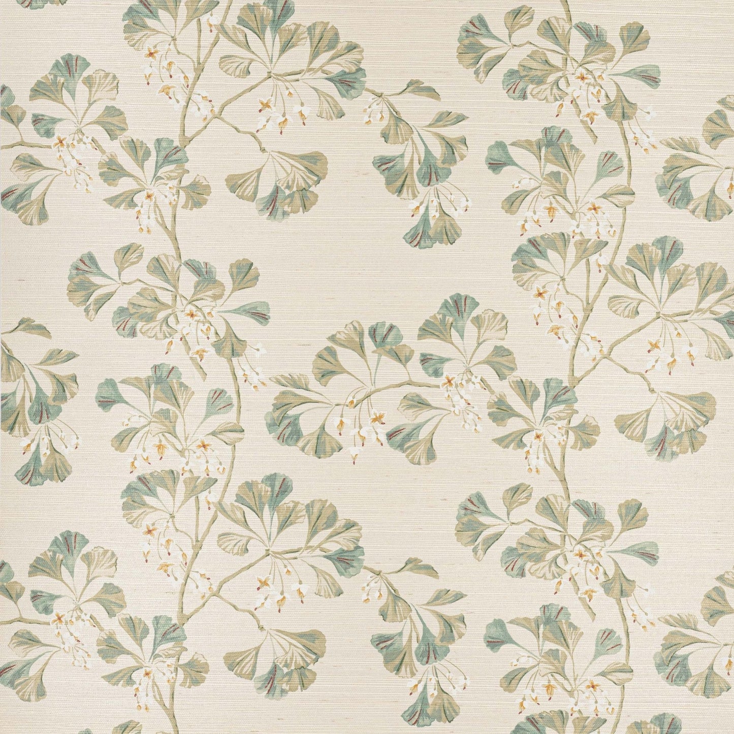 Greenacre Sisal Wallpaper - Green - Colefax & Fowler - W7027-01 - Premier Wallcovering