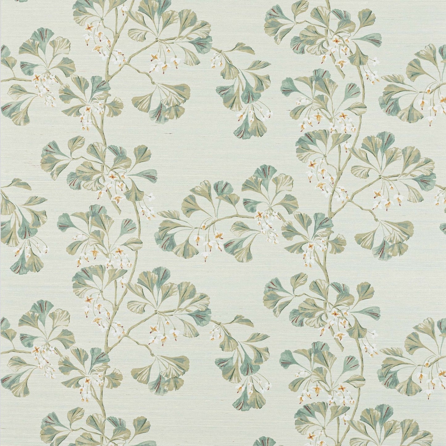 Greenacre Sisal Wallpaper - Aqua - Colefax & Fowler - W7027-02 - Premier Wallcovering